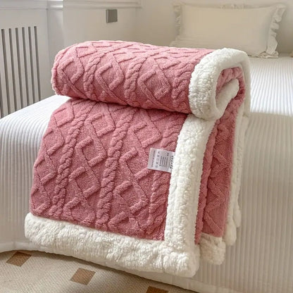 Sherpa Fleece Blanket, Warm Reversible Throw Blanket 7