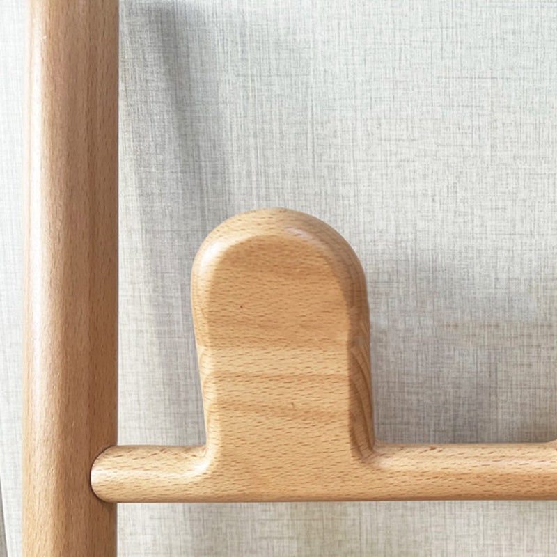 Shoe Storage Ladder in Solid Beech Wood, 4 Tier Shoe Rack 6