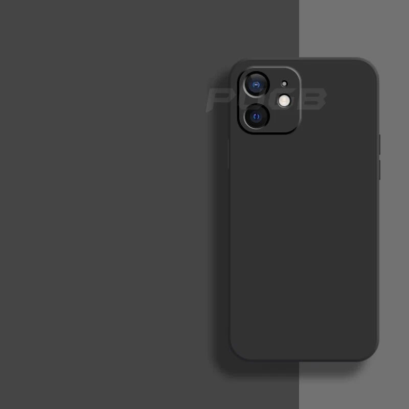 Matte black silicone iPhone case