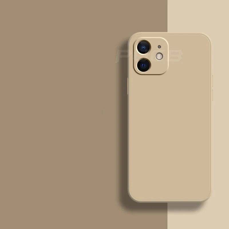 Sand coloured silicone phone case with matte finish