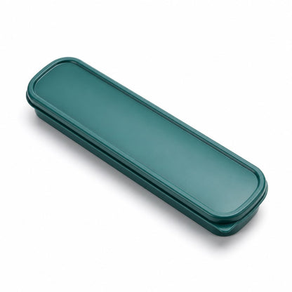 Green carry case of the cutlery set