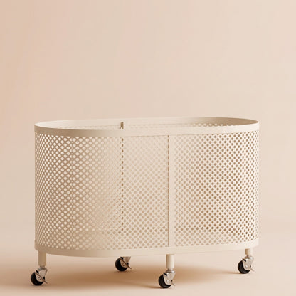 Storage Cabinet on Wheels, Metal Storage Basket and Hamper 1