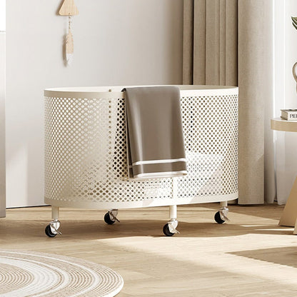 Storage Cabinet on Wheels, Metal Storage Basket and Hamper 2