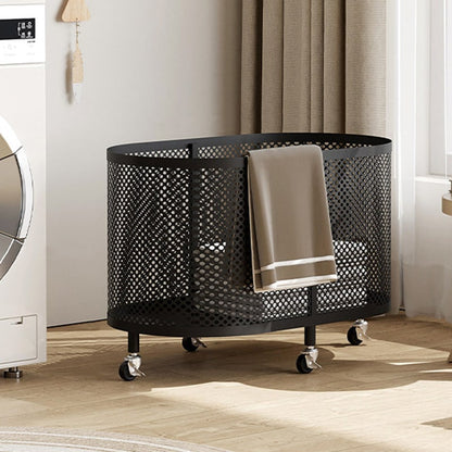 Storage Cabinet on Wheels, Metal Storage Basket and Hamper 6