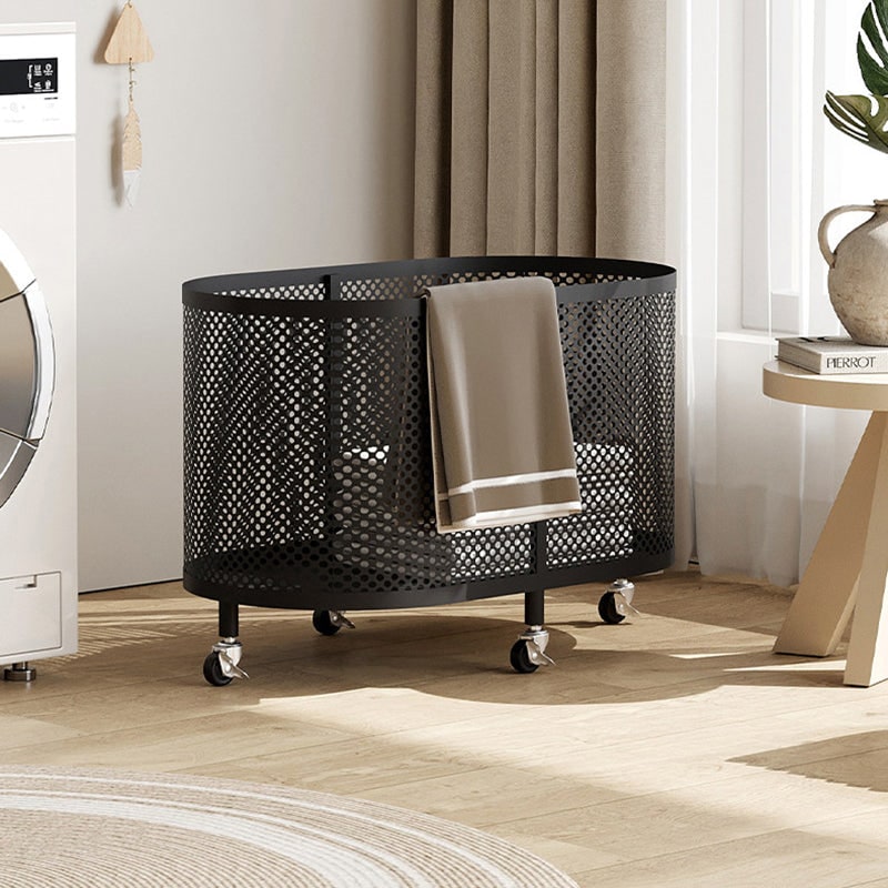 Storage Cabinet on Wheels, Metal Storage Basket and Hamper 7