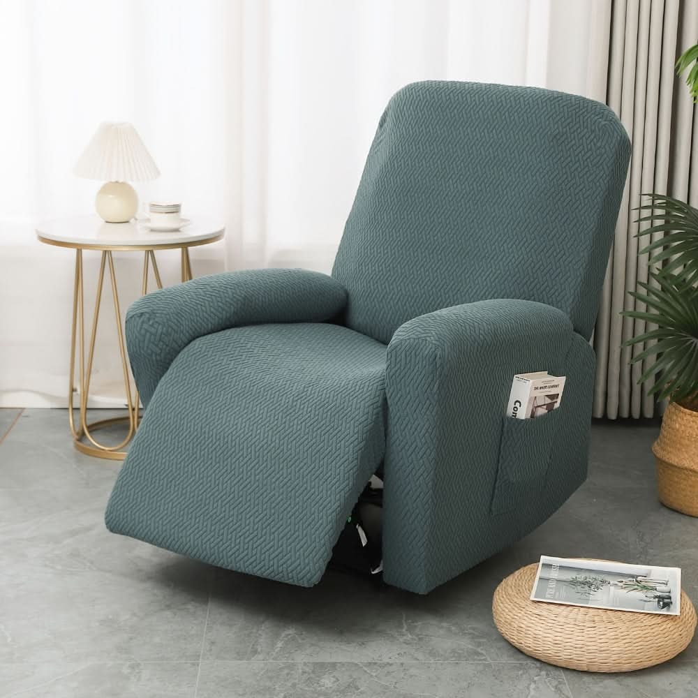 Recliner Chair Cover with Side Pocket, Stretch Slipcover 6