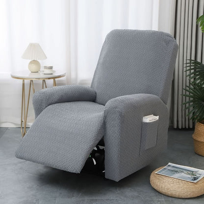 Recliner Chair Cover with Side Pocket, Stretch Slipcover 7