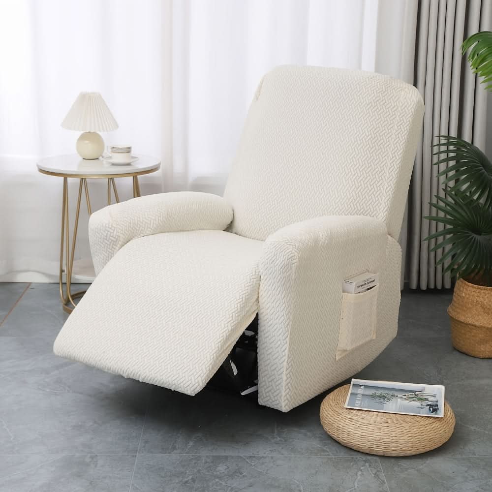 Recliner Chair Cover with Side Pocket, Stretch Slipcover 8
