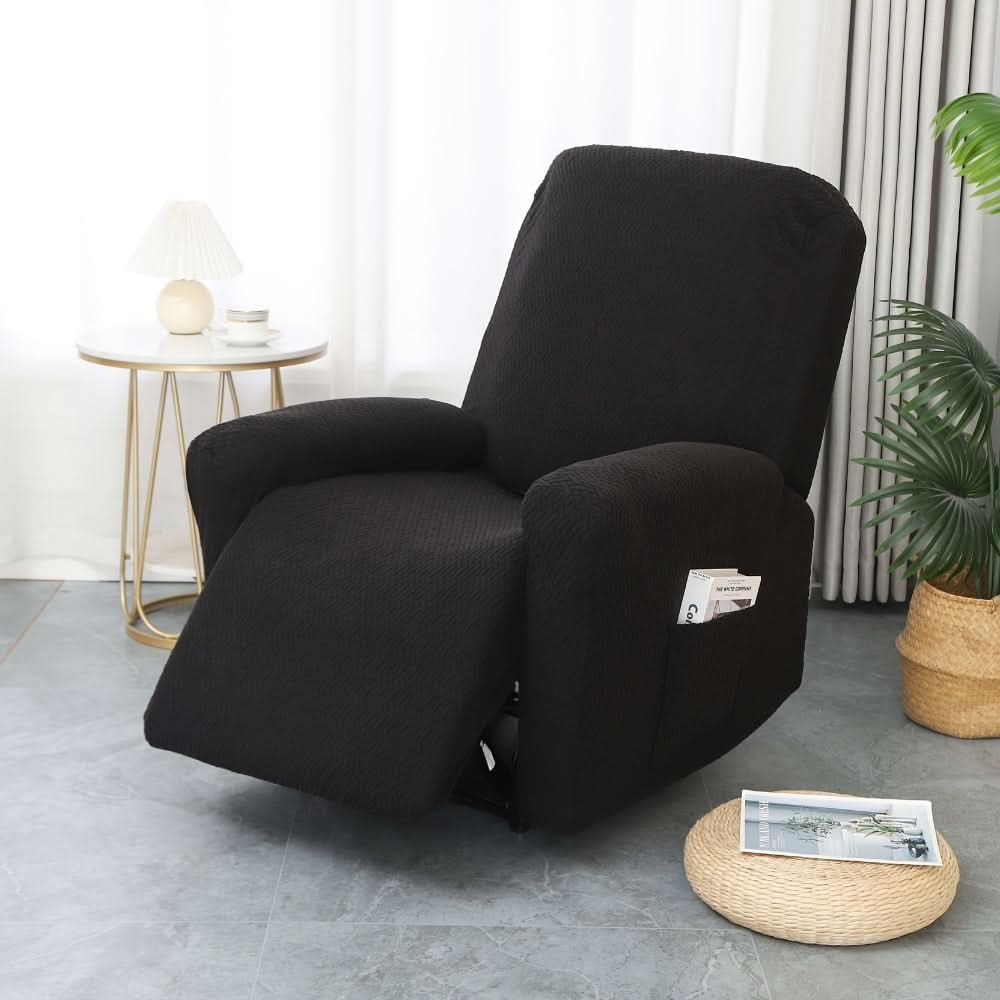 Recliner Chair Cover with Side Pocket, Stretch Slipcover 9