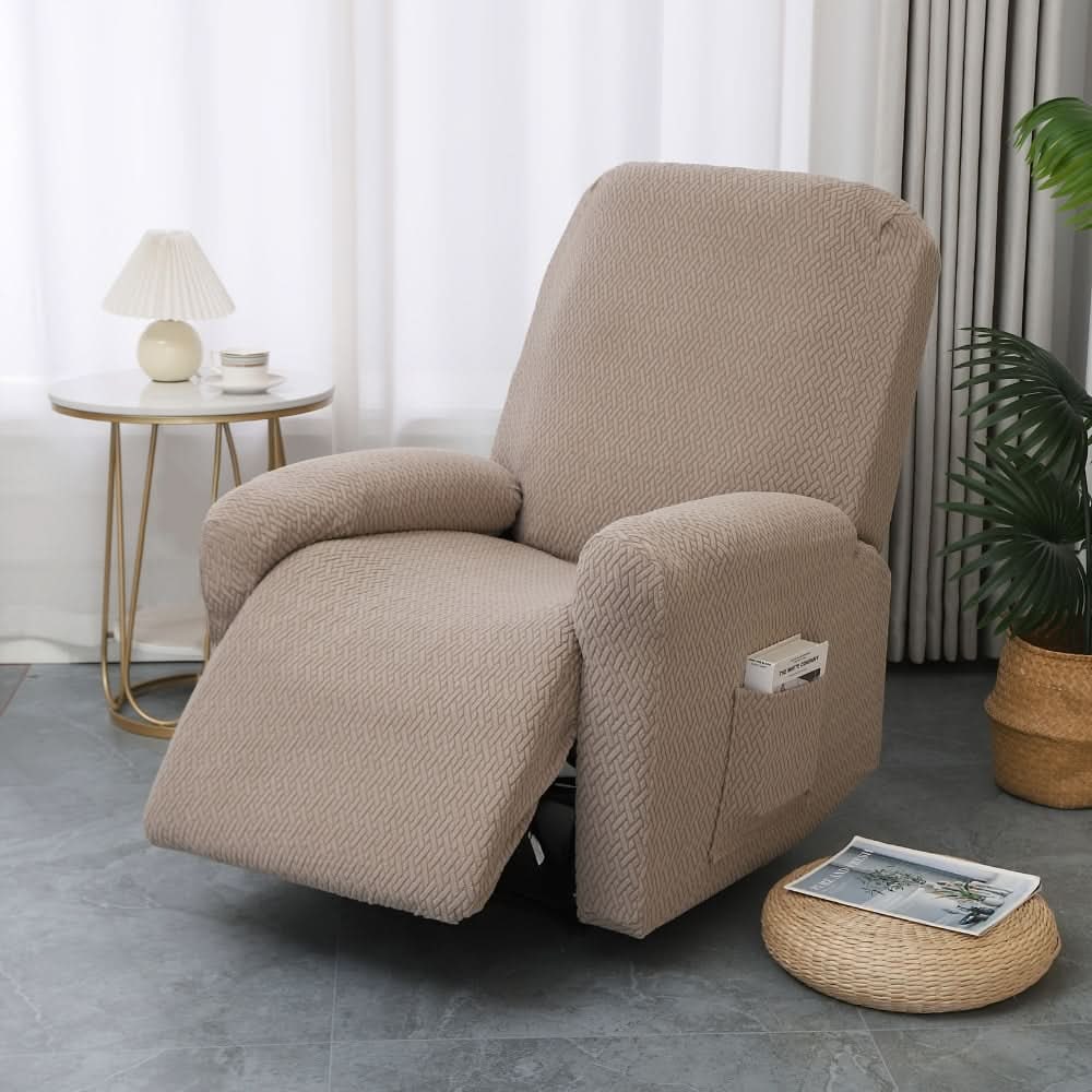 Recliner Chair Cover with Side Pocket, Stretch Slipcover 10