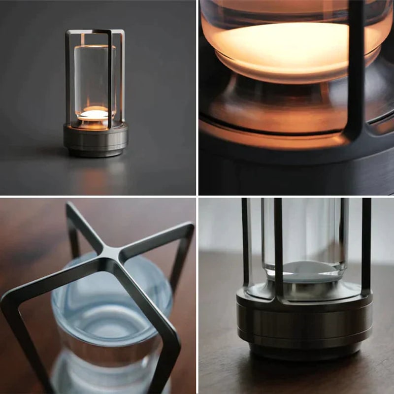 Table Lamp, Rechargeable Crystal Glass Touch Lamp photo 5