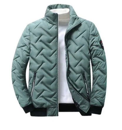 Green quilted thermal jacket
