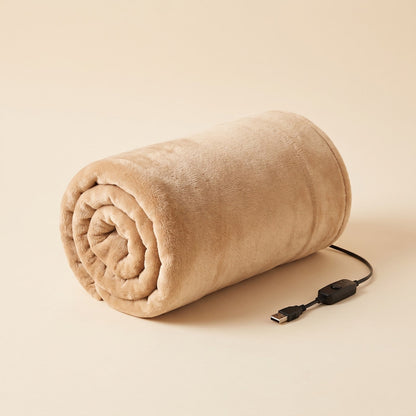 USB Heated Blanket, Plush Fleece Throw with 3 Heat Settings 1