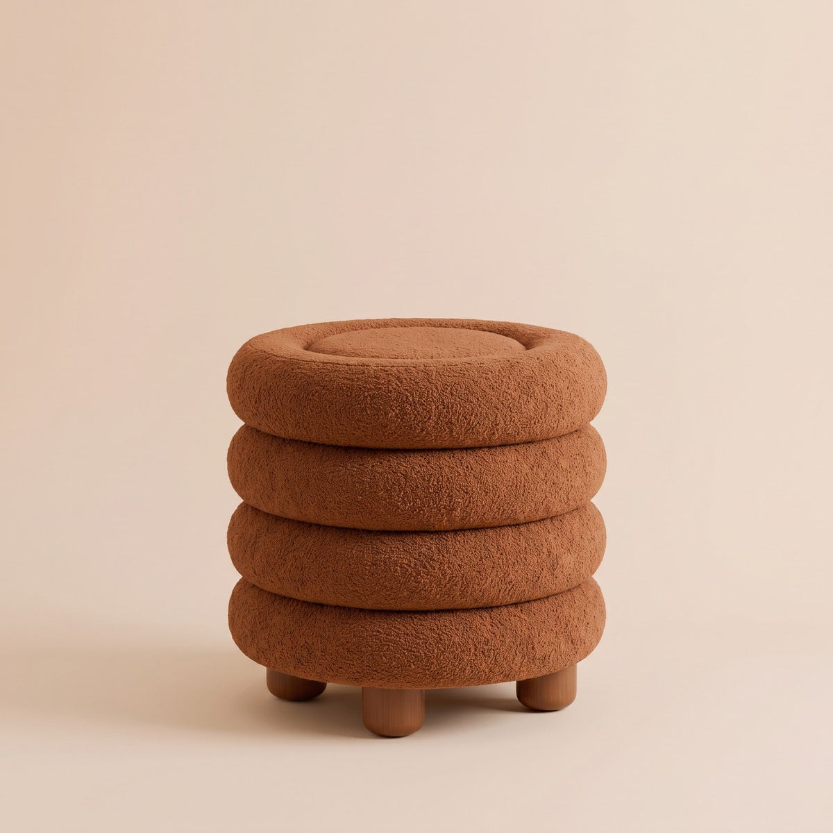 Vanity Stool Scandinavian Sherpa Ottoman for Bedroom Table 1