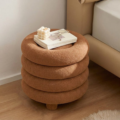 Vanity Stool Scandinavian Sherpa Ottoman for Bedroom Table 2