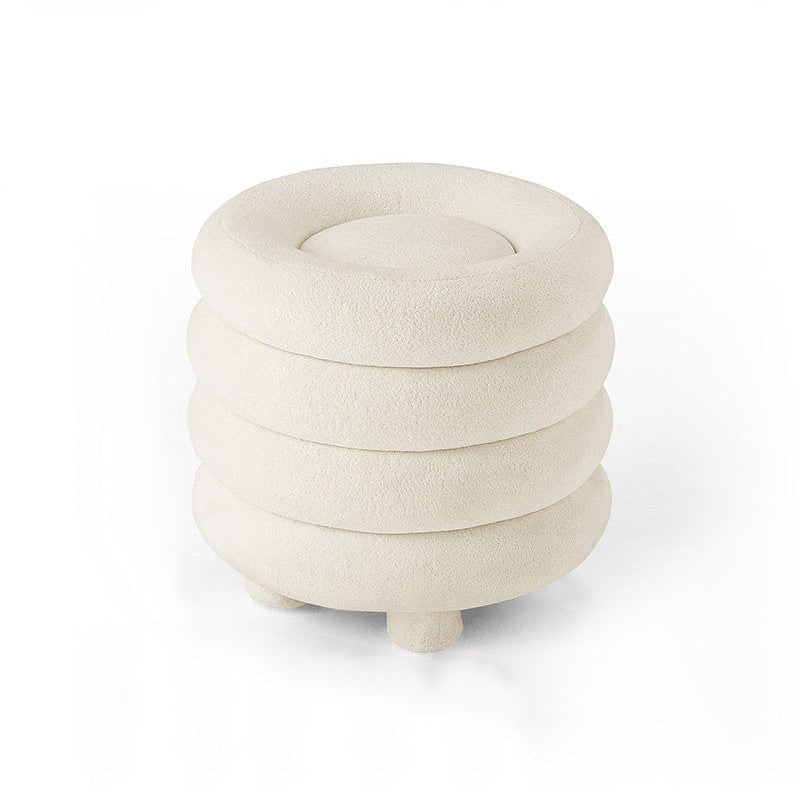 Vanity Stool Scandinavian Sherpa Ottoman for Bedroom Table 4