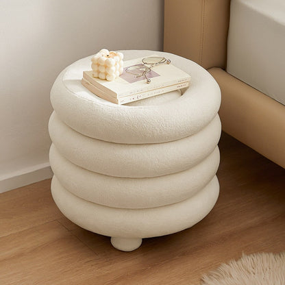 Vanity Stool Scandinavian Sherpa Ottoman for Bedroom Table 5