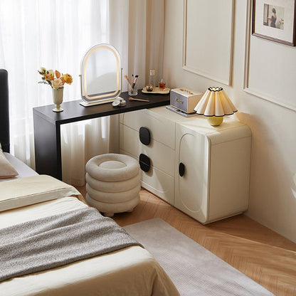 Vanity Stool Scandinavian Sherpa Ottoman for Bedroom Table 6