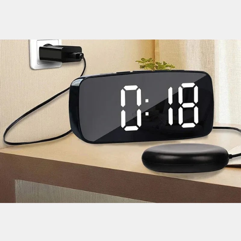 Vibrating Alarm Clock with Bed Shaker for Heavy Sleepers 3
