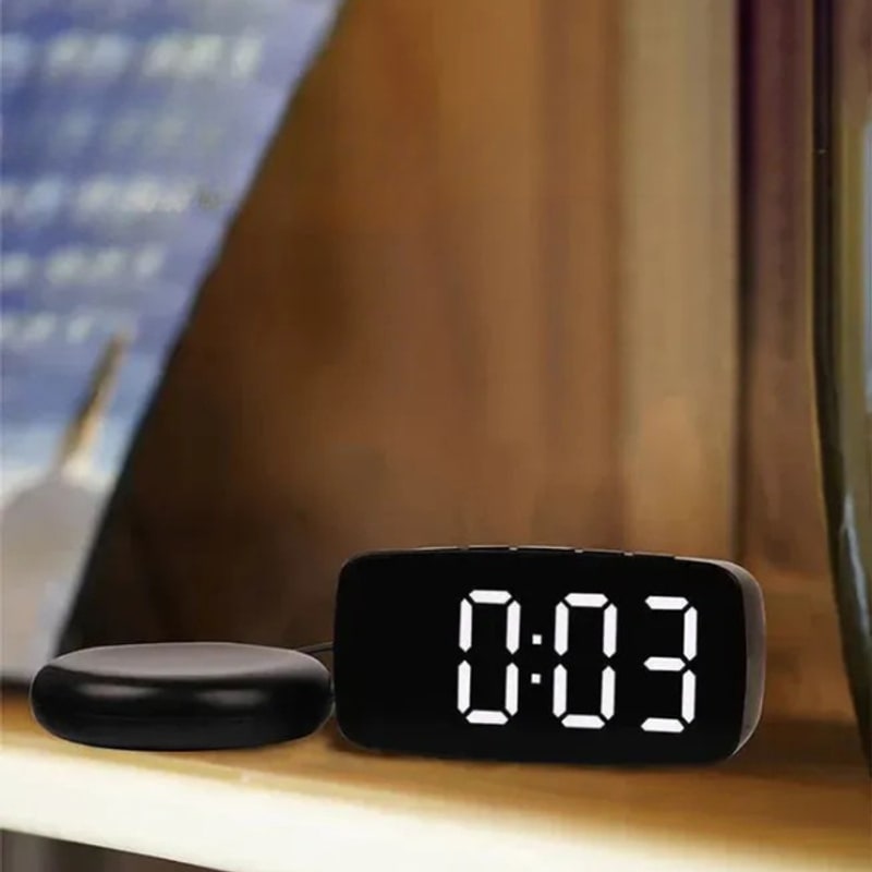 Vibrating Alarm Clock with Bed Shaker for Heavy Sleepers 4