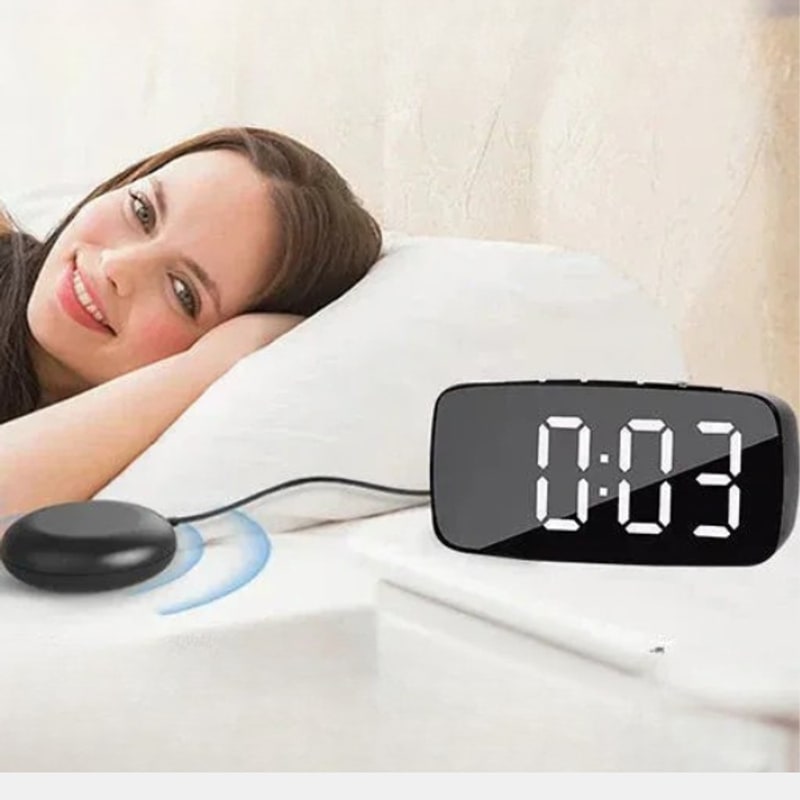 Vibrating Alarm Clock with Bed Shaker for Heavy Sleepers 5