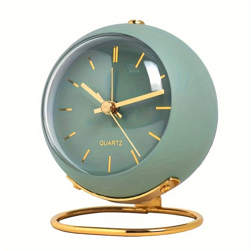 Vintage Analog Alarm Clock, Silent Non-Ticking Bedside Clock 3