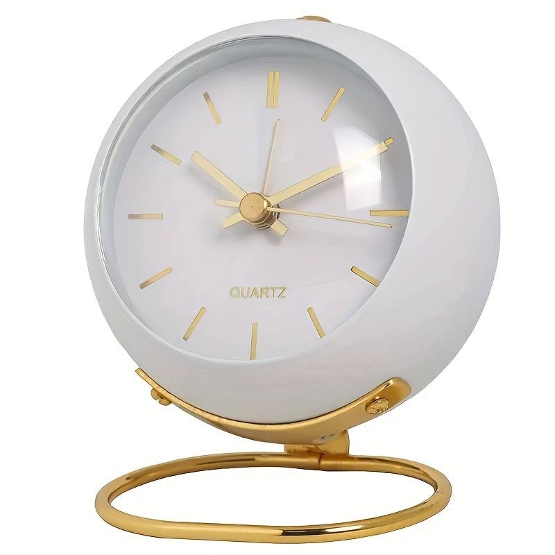 Vintage Analog Alarm Clock, Silent Non-Ticking Bedside Clock 5