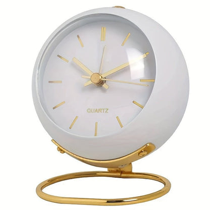 Vintage Analog Alarm Clock, Silent Non-Ticking Bedside Clock 5