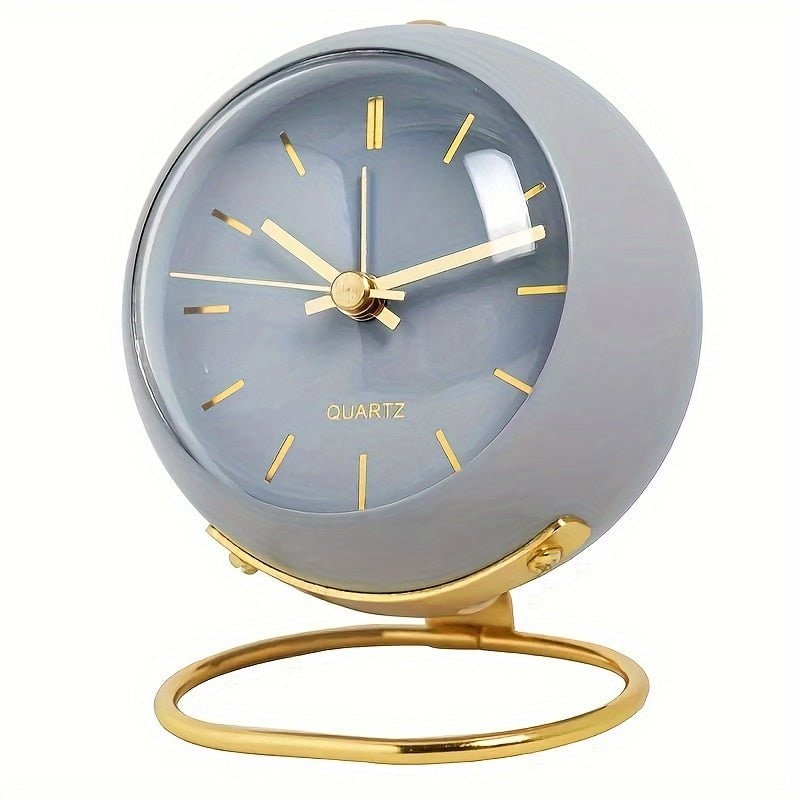 Vintage Analog Alarm Clock, Silent Non-Ticking Bedside Clock 7