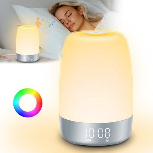 Wake Up Light Alarm Clock with Sunrise Simulation, Bedside Lamp with Nature Sounds and Colour Night Light