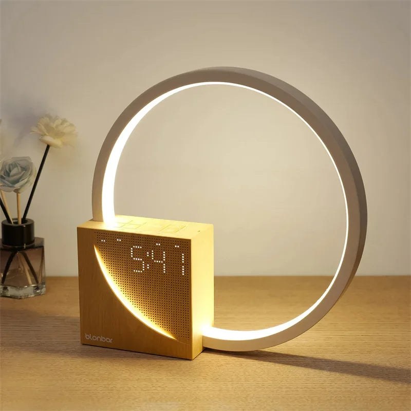 Wake Up Light Bedside Table Lamp with Alarm Clock, Sounds 2