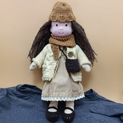 Waldorf Doll, Handmade Cotton Rag Doll with Wool Stuffing 2