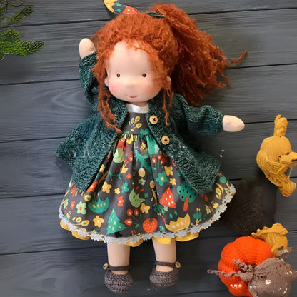 Waldorf Doll, Handmade Cotton Rag Doll with Wool Stuffing 3