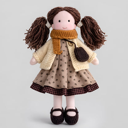 Waldorf Doll, Handmade Cotton Rag Doll with Wool Stuffing 7