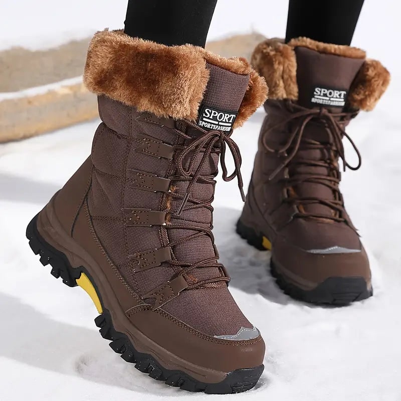 Waterproof Winter Boots for Women, Warm Faux Fur Lined 2
