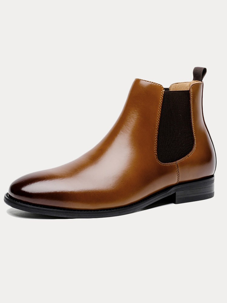 Winter Boots, Leather Chelsea Boots for Men with Pull Tab 1