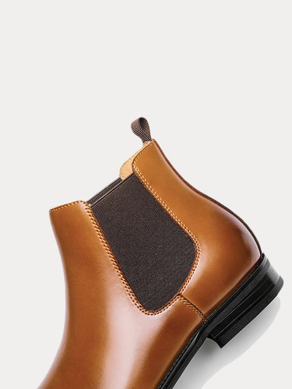 Winter Boots, Leather Chelsea Boots for Men with Pull Tab 4