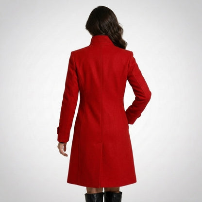 Winter Coat for Women, Knee-Length High Collar Coat 3
