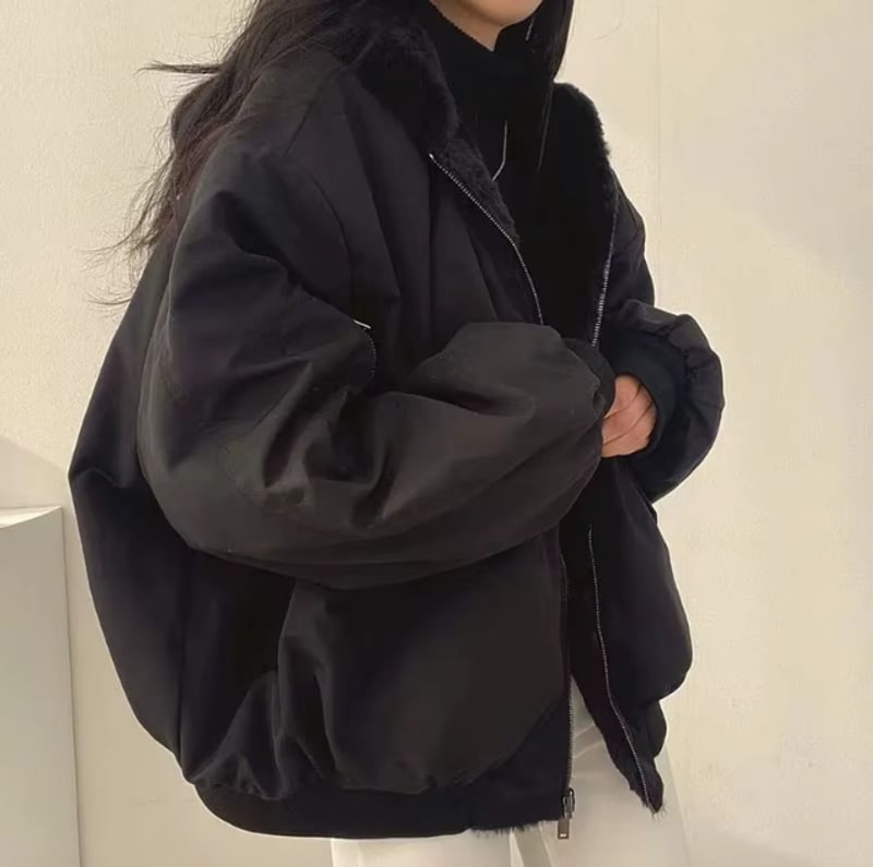 Winter Coat for Women, Oversized Sherpa Hooded Jacket 2
