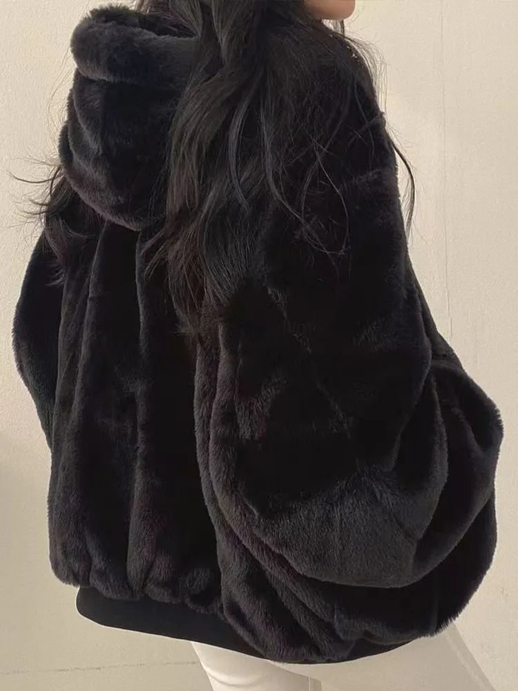 Winter Coat for Women, Oversized Sherpa Hooded Jacket 3