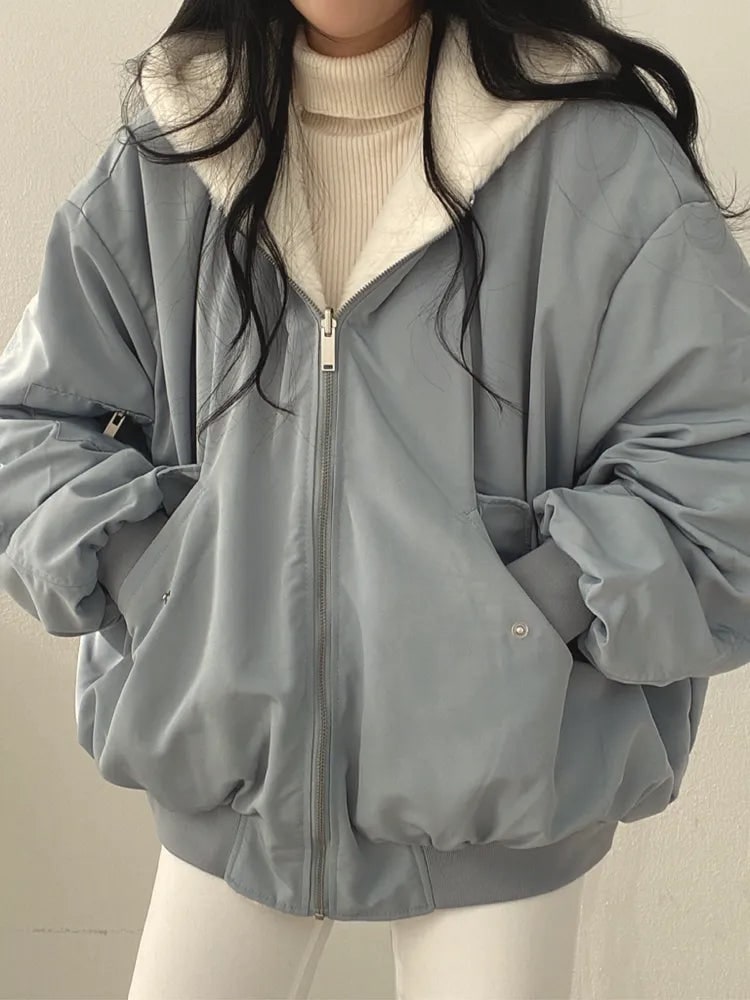 Winter Coat for Women, Oversized Sherpa Hooded Jacket 5