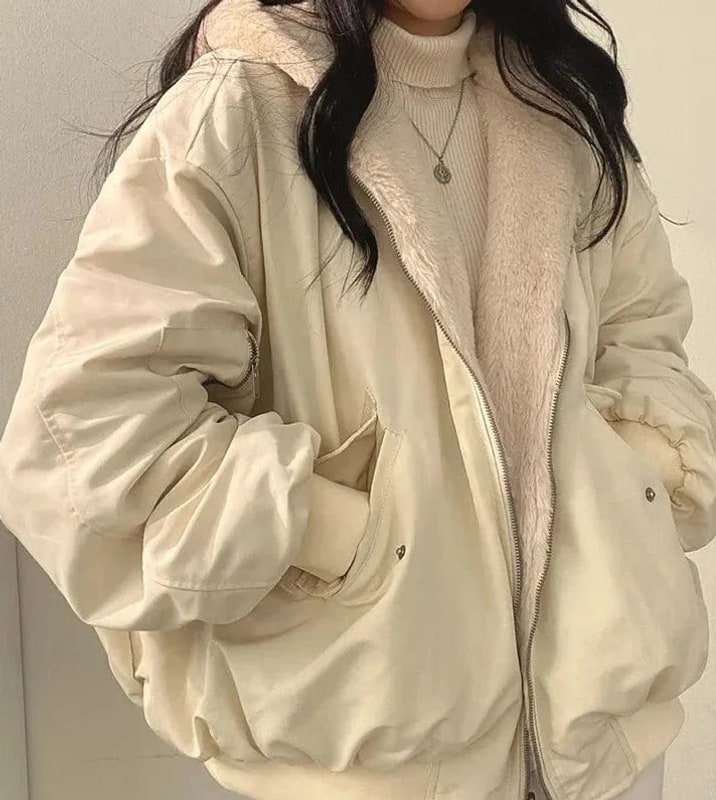 Winter Coat for Women, Oversized Sherpa Hooded Jacket 7