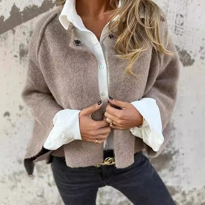 Winter Coat for Women, Short Soft Jacket with Collar 1