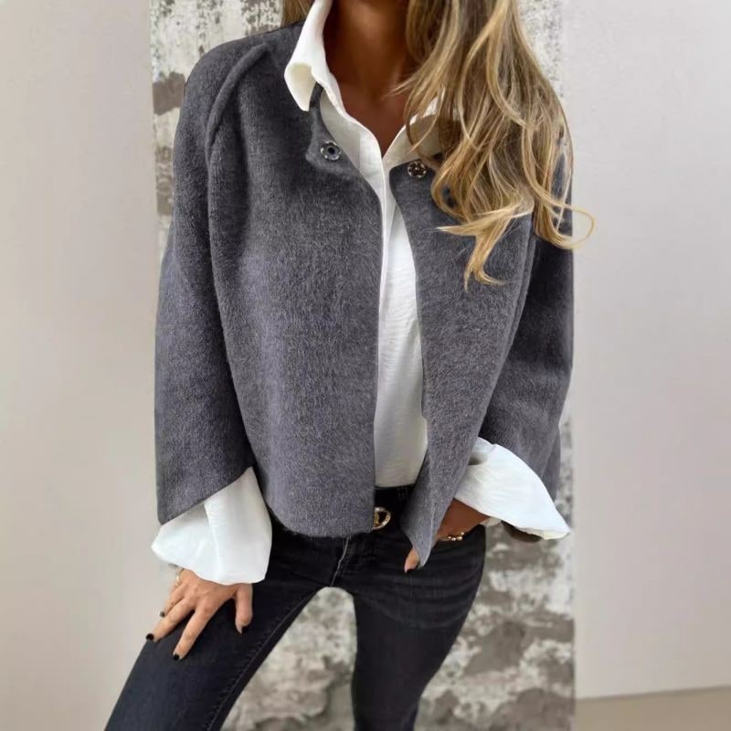 Winter Coat for Women, Short Soft Jacket with Collar 3