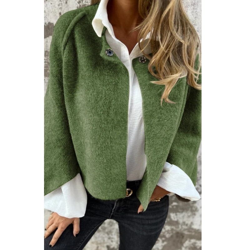 Winter Coat for Women, Short Soft Jacket with Collar 5