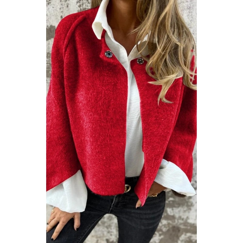 Winter Coat for Women, Short Soft Jacket with Collar 6