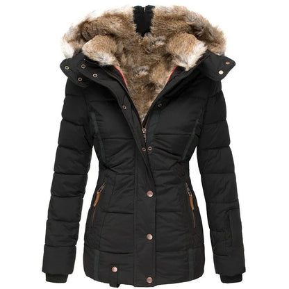 Winter Jacket Women, Warm Hooded Parka with Fur Lining 1