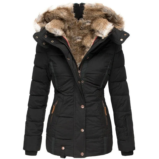 Winter Jacket Women, Warm Hooded Parka with Fur Lining 1