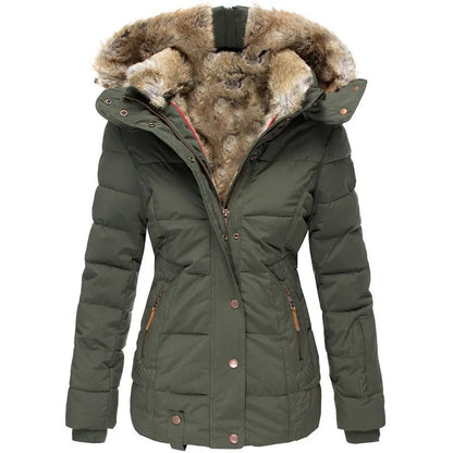 Winter Jacket Women, Warm Hooded Parka with Fur Lining 2
