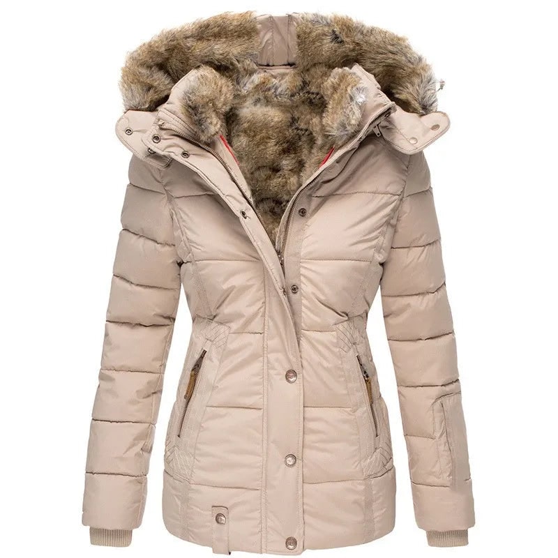 Winter Jacket Women, Warm Hooded Parka with Fur Lining 4
